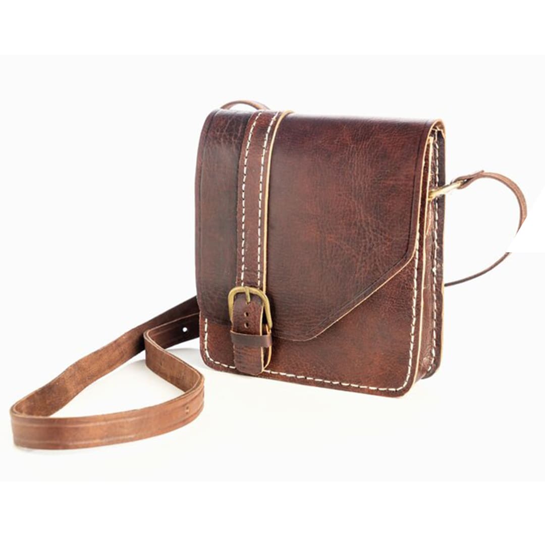 کیف دوشی مردانه چرم لوکس باز