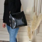 کیف زنانه کد 5678 رنگ black lizard pattern